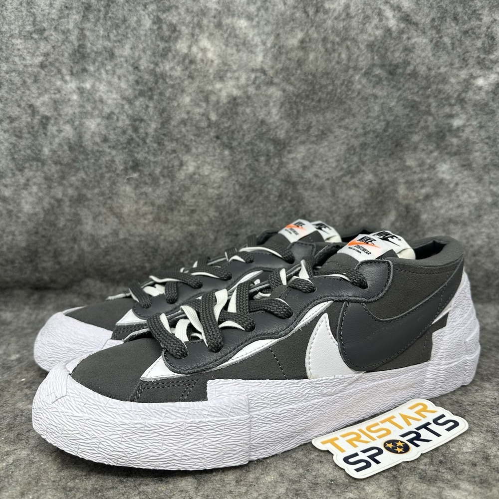 Nike Blazer Low Sacai Sneakers Mens Size 9 White Grey DD1877-002